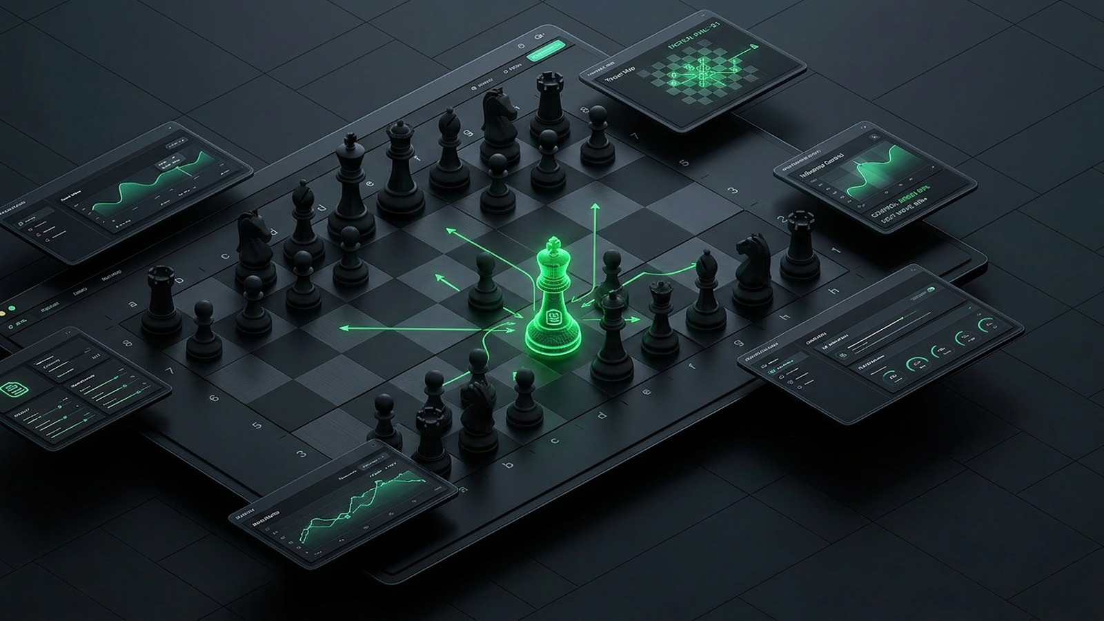 Abstract depiction of technology and IT infrastructure, network